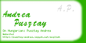 andrea pusztay business card